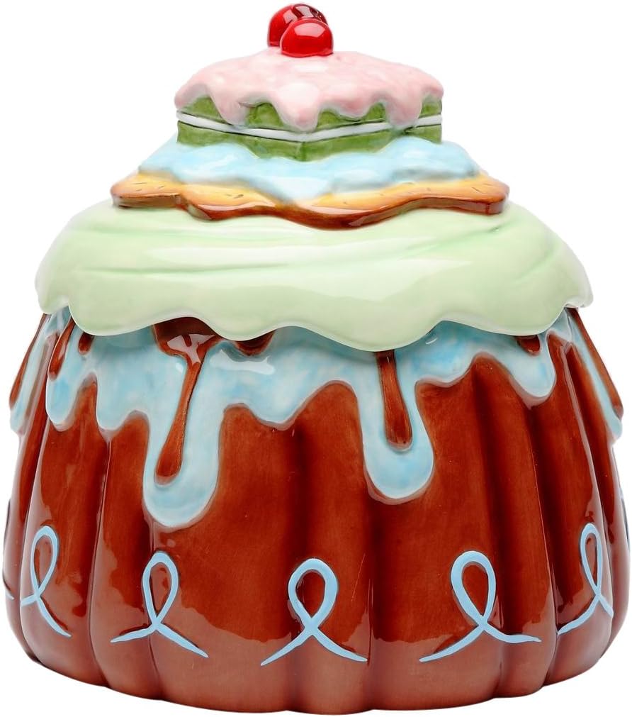 Appletree Design Life Is Sweet Ceramic Cupcake Cookie Jar 7-1/2" H