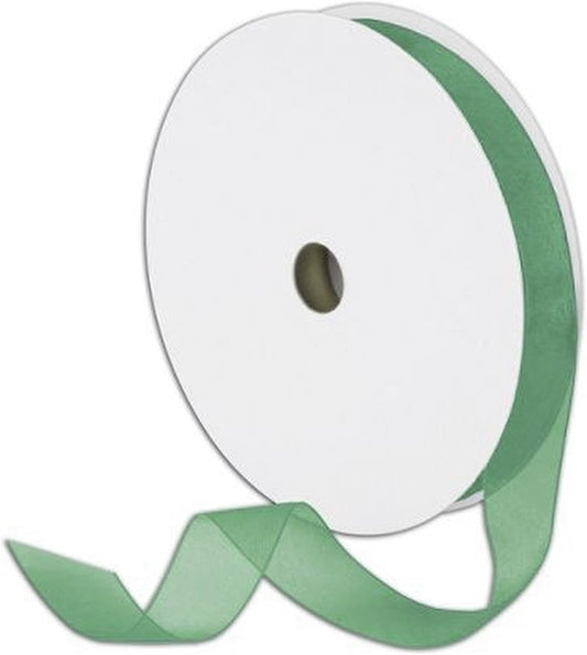 Party Favors Plus Hunter Green Sheer Organza Nylon Ribbon 25 Yards