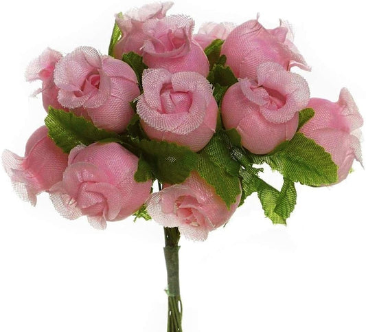 Party Favors Plus Mauve Mini Wrap Rose Wedding Flower Pick 144 Count