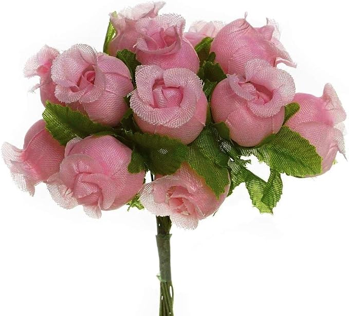 Party Favors Plus Mauve Mini Wrap Rose Wedding Flower Pick 144 Count