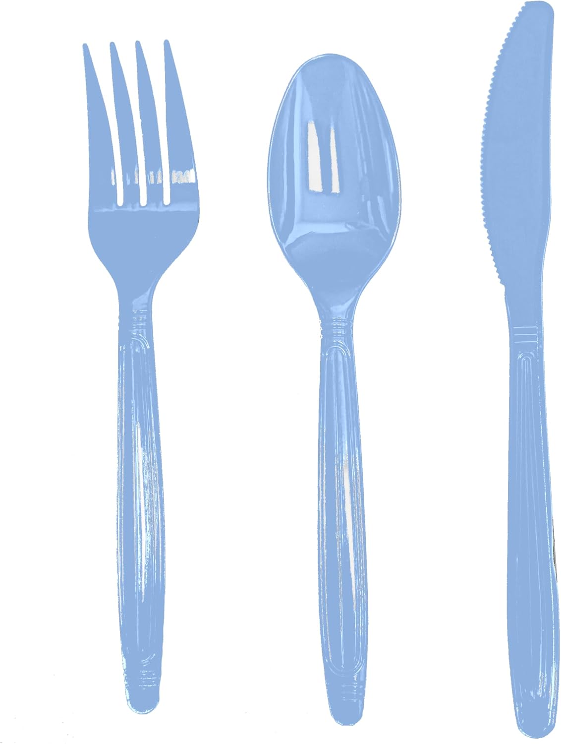 Party Favors Plus Light Blue Plastic Cutlery Set 48 Piece