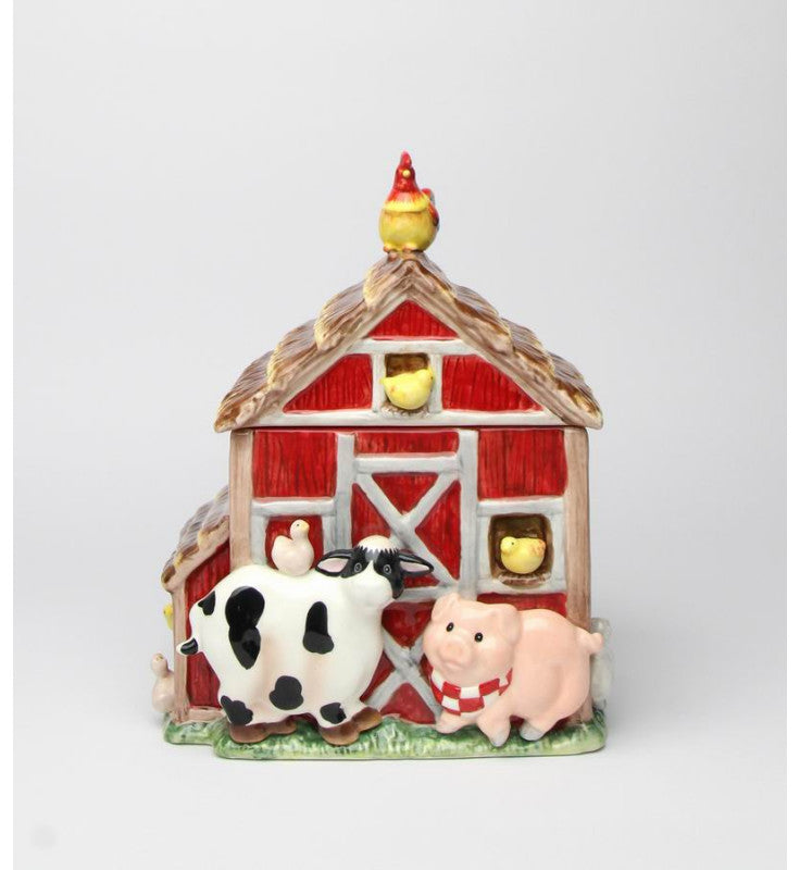 Appletree Design Barn Yard Cookie Jar, 10-3/8-Inch