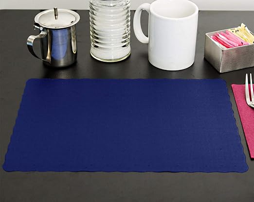 Party Favors Plus Paper Placemats Navy Blue 10x14 Inch 50 Count