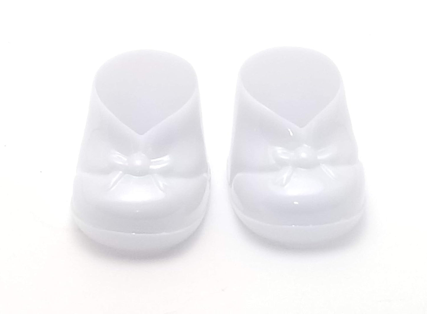Party Favors Plus White Plastic Baby Booties Candy Holders 3 Inch 12 Count