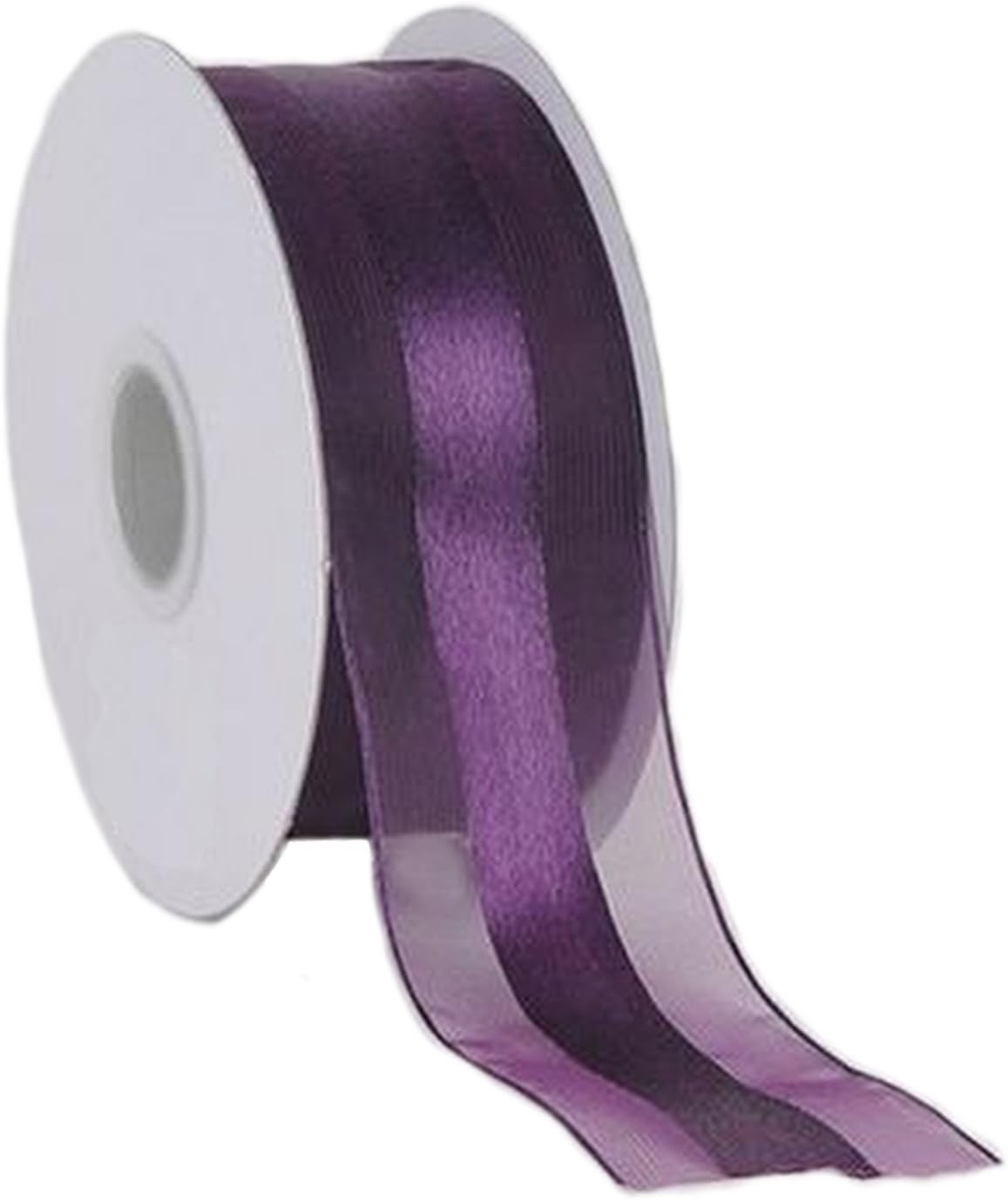 Party Favors Plus Plum Organza and Satin Ribbon 1.5in 25 Yards