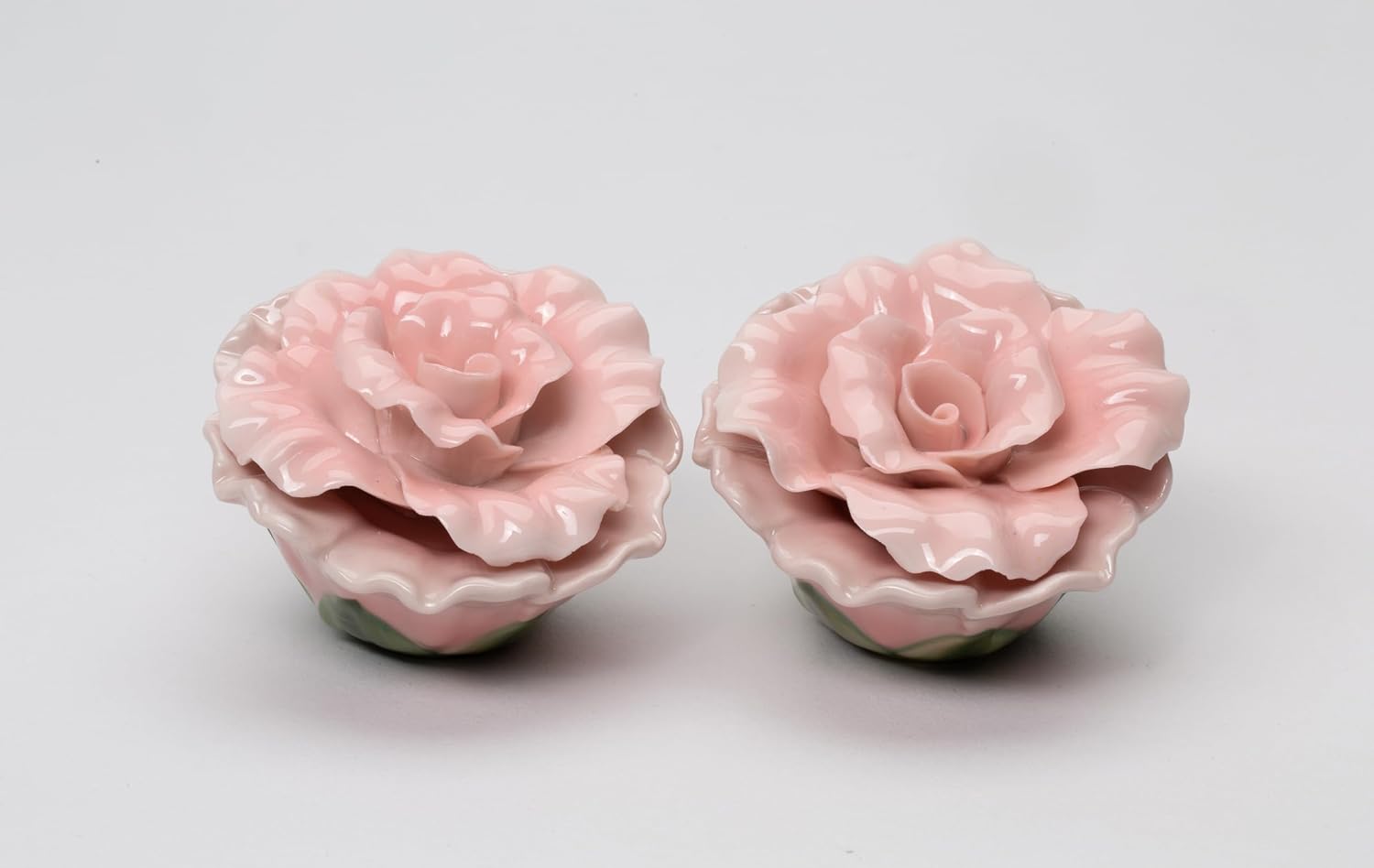 Cosmos Gifts Fine Porcelain Pink Rose Salt & Pepper Shakers Set 2-1/2" H