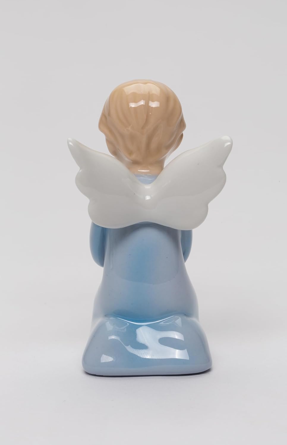 Cosmos Gifts Fine Porcelain Praying Boy Angel Figurine 3-3/8" H Blue