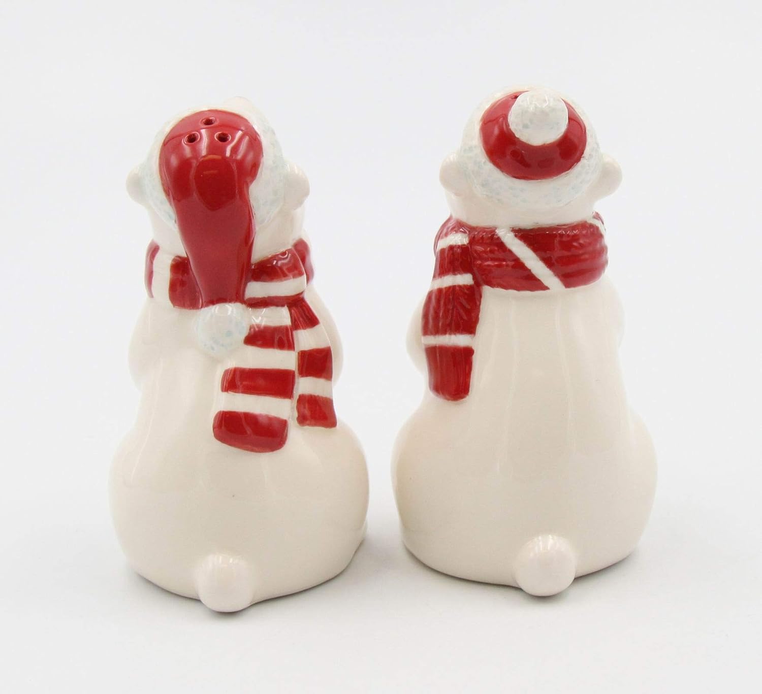 Cosmos Gifts Fine Ceramic Christmas Polar Bear Couple Salt and Pepper Shakers Set of 2 3-5/8" H