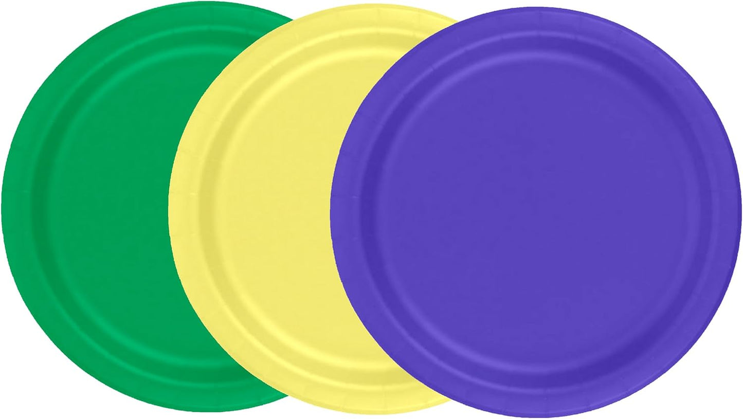 Party Favors Plus Multicolor Paper Plates 7 Inch 24 Count