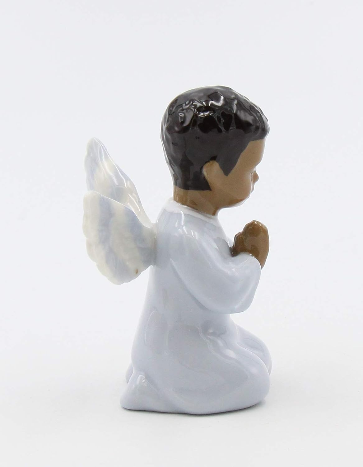 Cosmos Gifts Fine Porcelain Kneeling African American Angel Boy Figurine 3-1/2" H