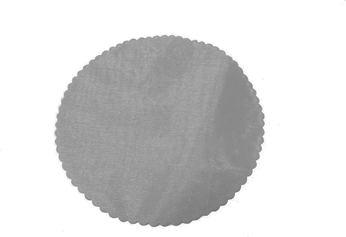 Organza Scalloped Circles, Lightweight Fabric for Crafts and Decorations