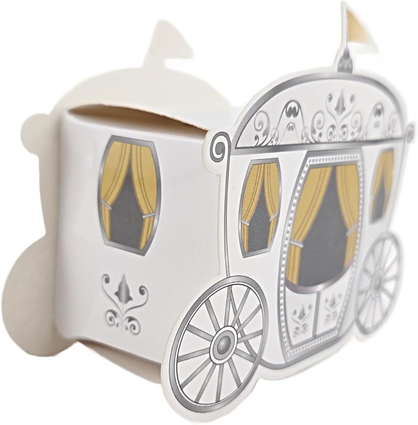 Party Favors Plus Cinderella Carriage-Shaped Favor Boxes 12 Pack