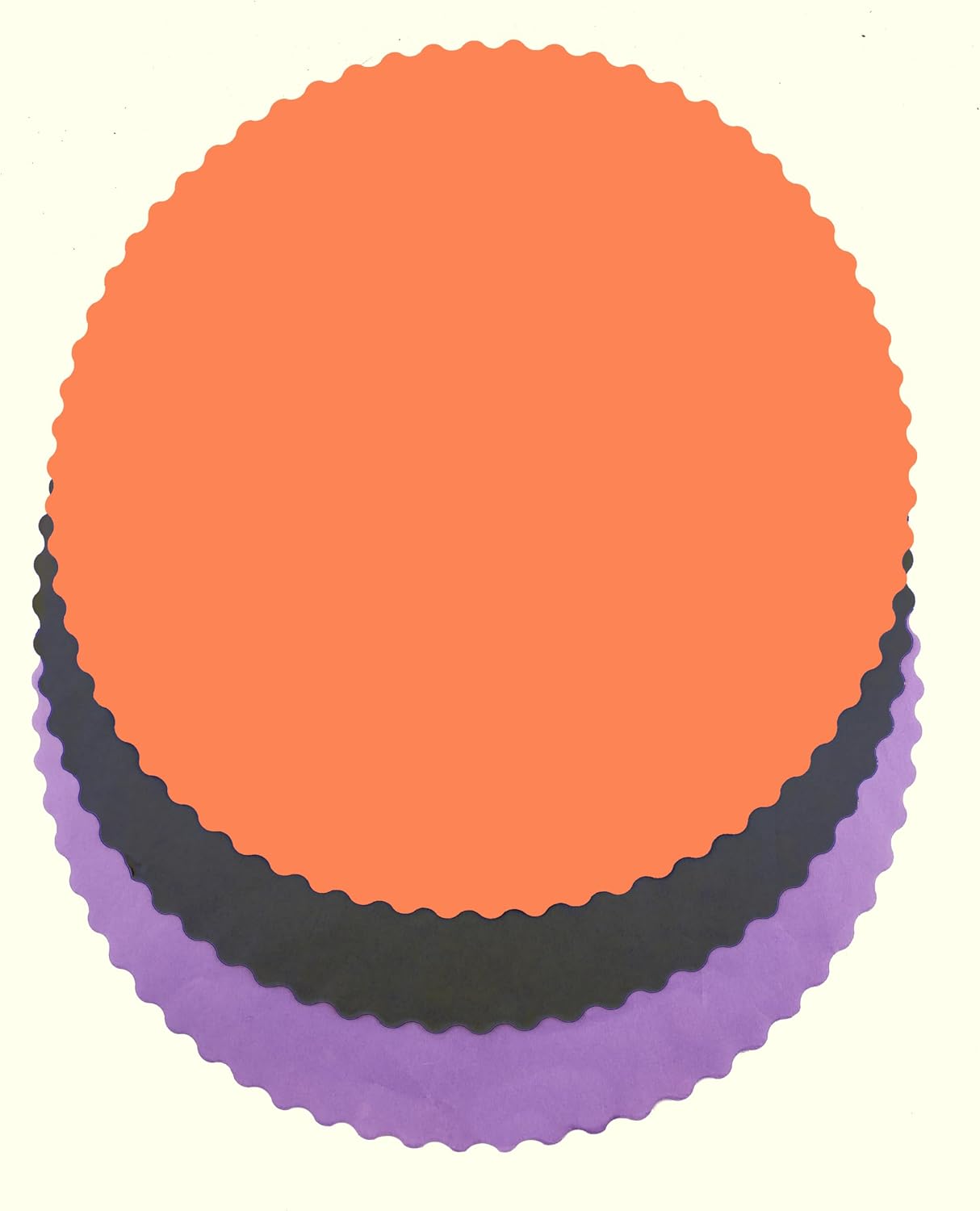 Party Favors Plus Round Paper Placemats Scalloped Halloween Purple Black Orange 14 Inch 24 Count