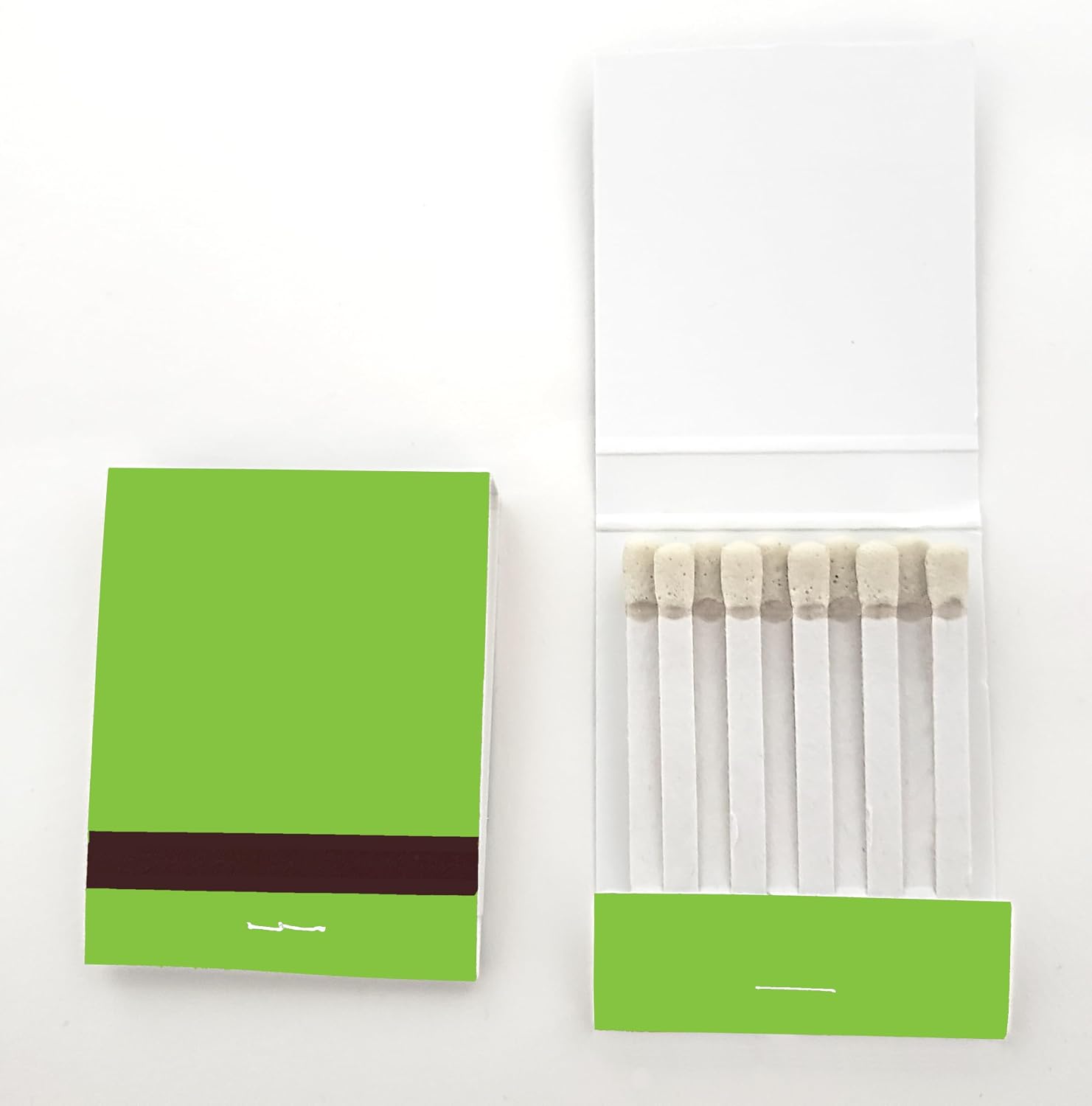 Party Favors Plus Plain Apple Green Matches 20 Strike Matchbooks 50-Pack