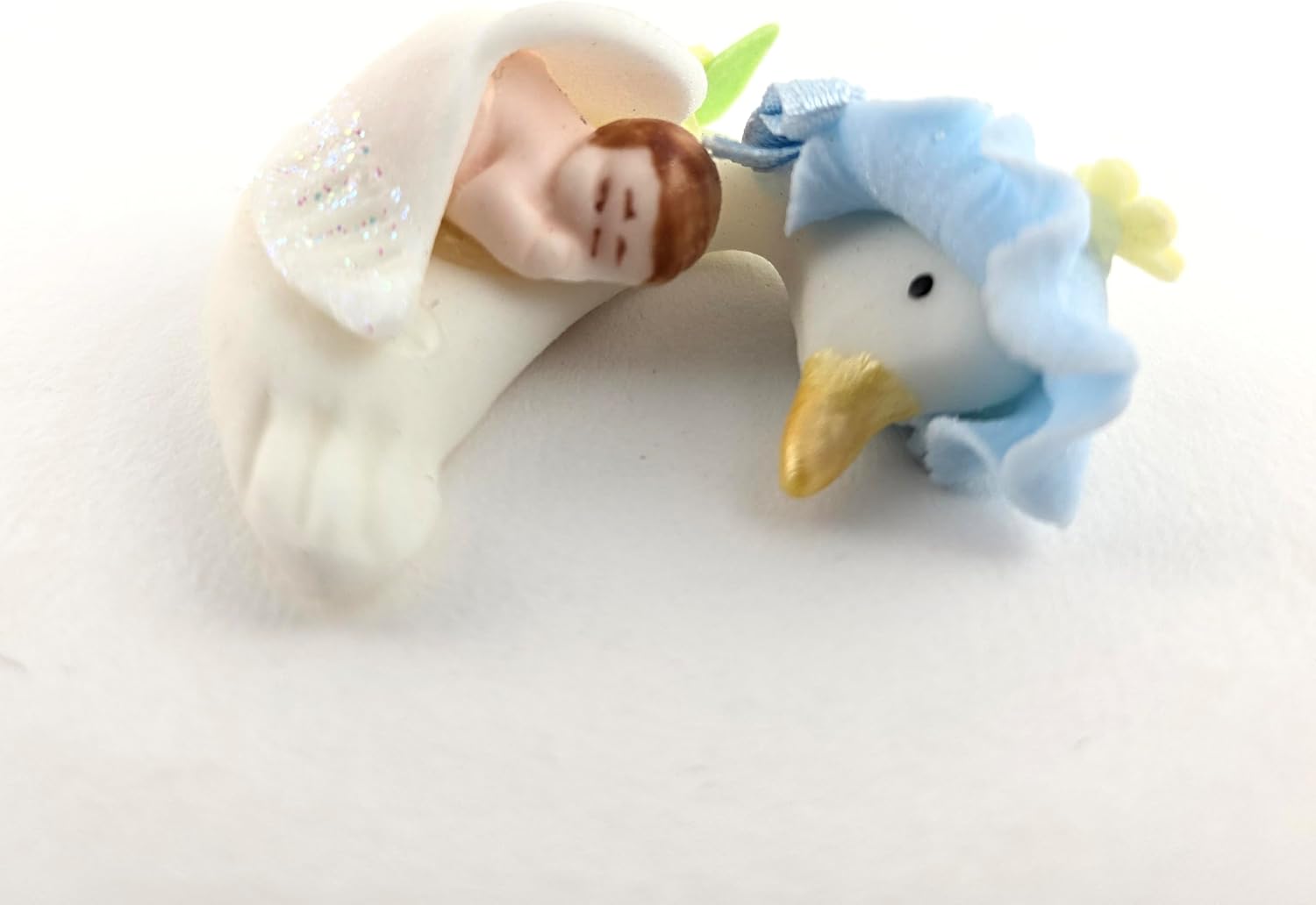 Party Favors Plus Cold Porcelain Goose Figurines Blue 10 Piece