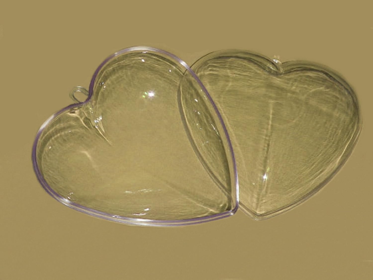 Party Favors Plus Clear Plastic Heart Fillable Ornament 3 Inch 12 Count