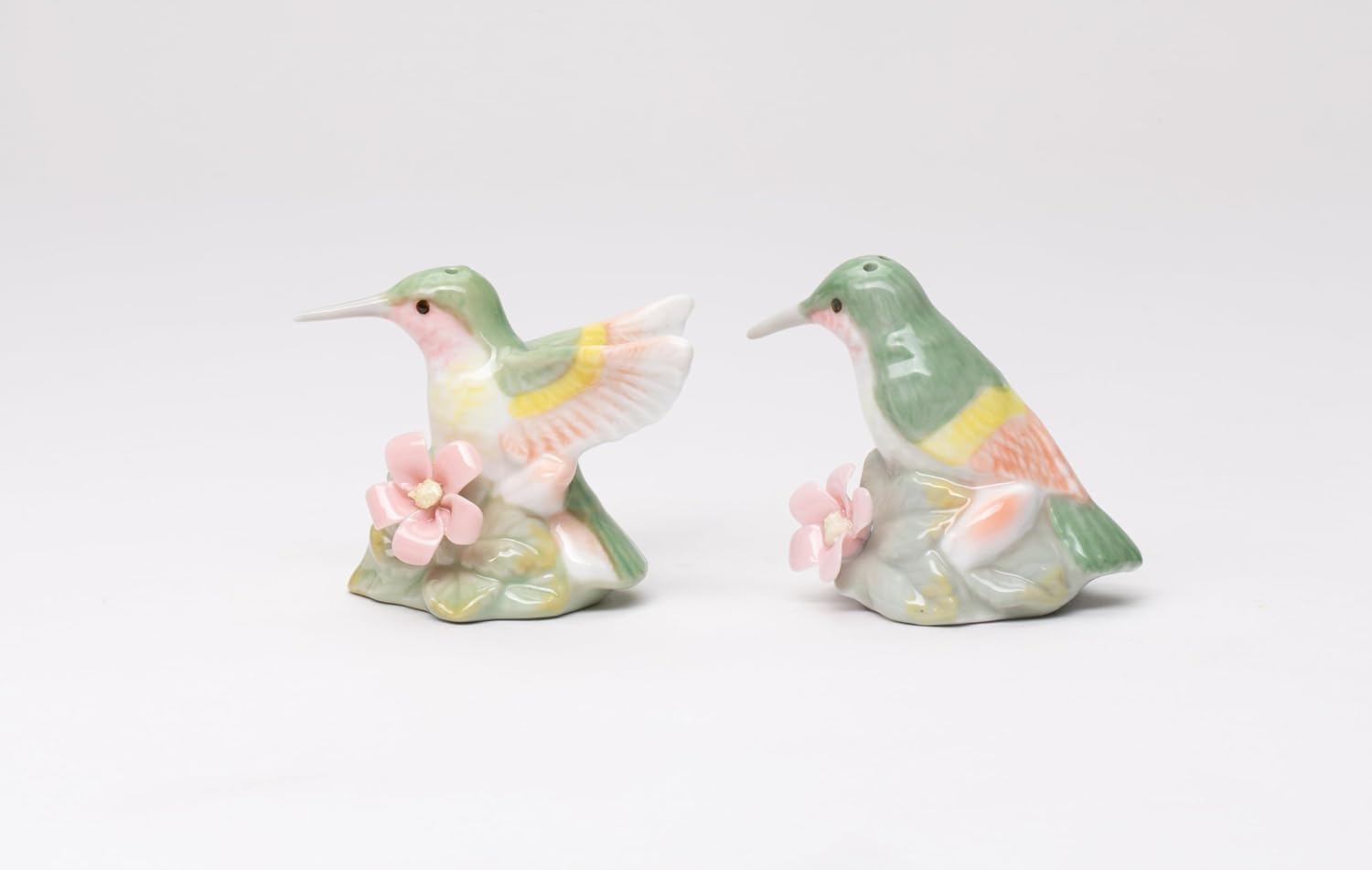 Appletree Design Hummingbird Bird Porcelain Salt & Pepper Shakers Set 3-1/8" L