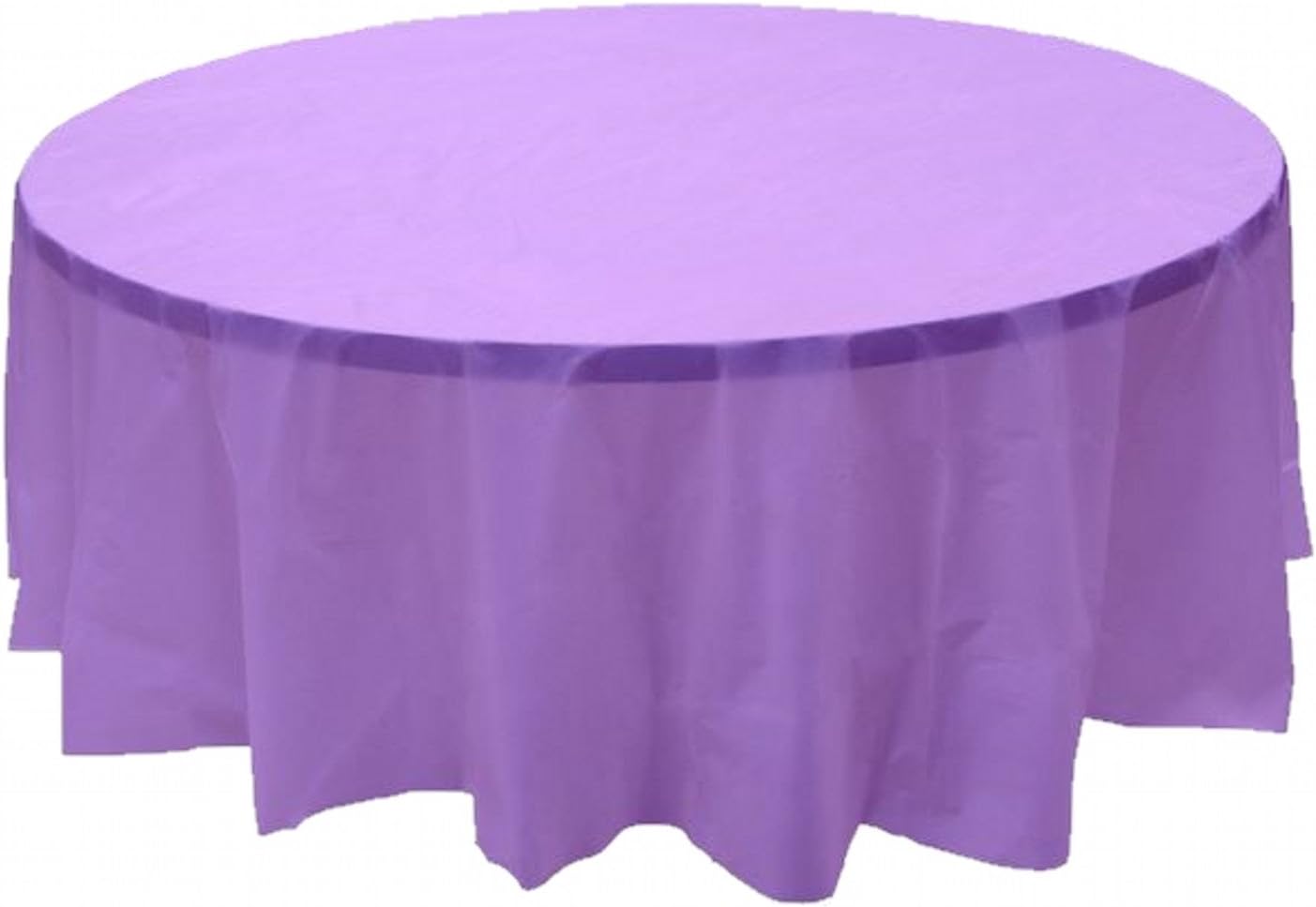Party Favors Plus Lavender Plastic Tablecloth 84 Inch Round with Table Skirts 3 Piece Set