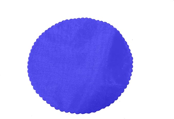 Party Favors Plus Royal Blue Organza Scalloped Circles 12in 25 Count
