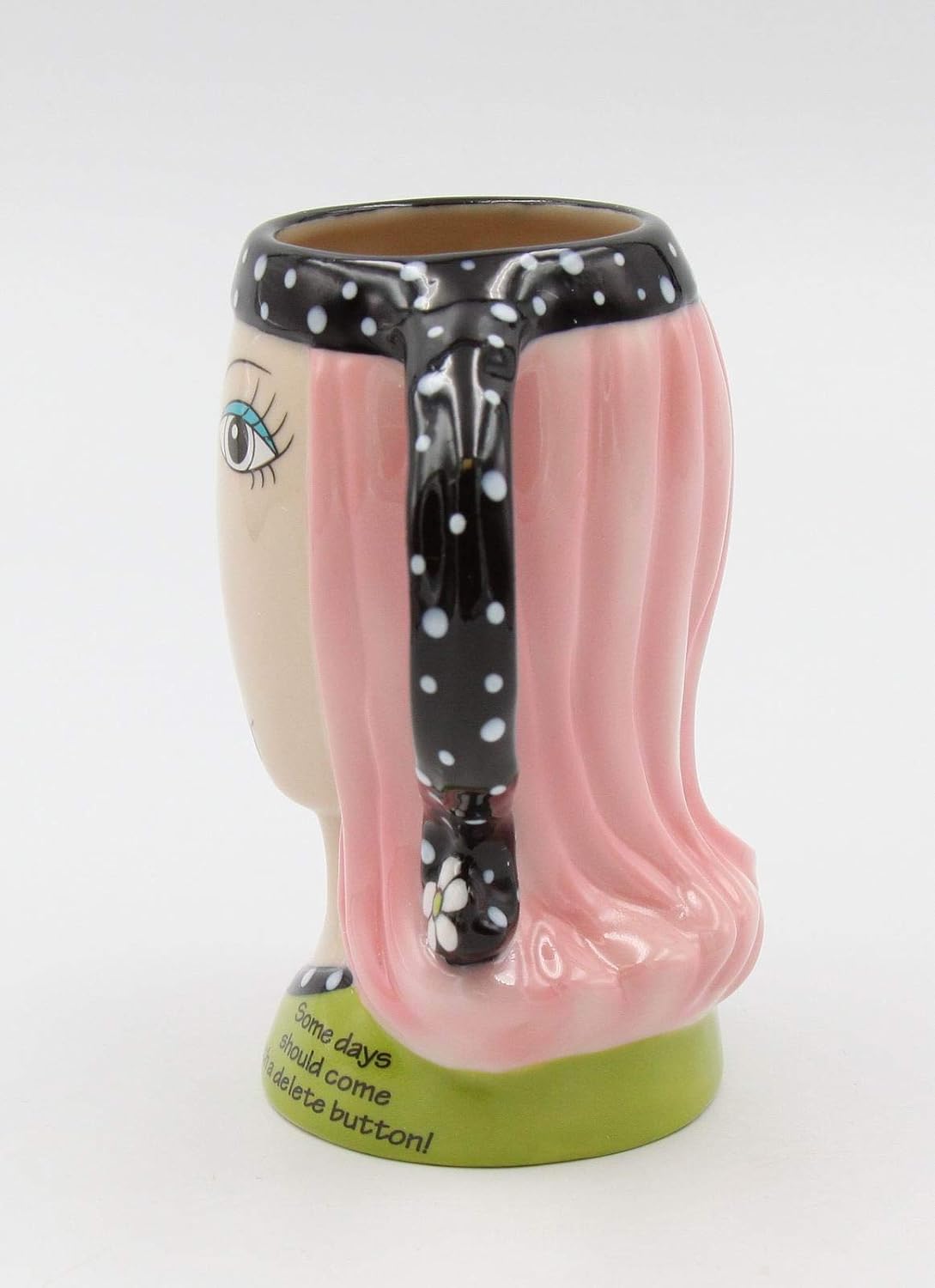 Cosmos Gifts Fine Porcelain Peace Hippie Lady with Daisy Flowers Bandana Headband Design Mug 5" H