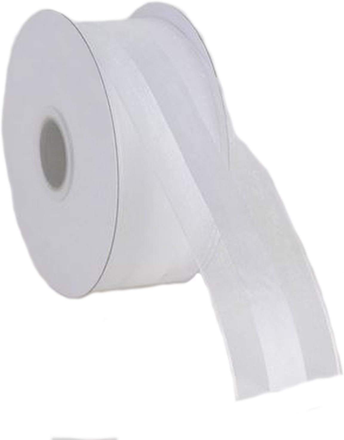 Party Favors Plus White Organza and Satin Ribbon 1.5in 25 Yards
