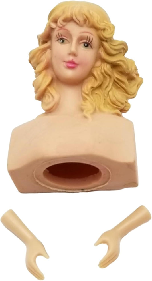 Party Favors Plus Blonde Hair Vinyl Lady Angel Doll Heads and Hands Sets 6 Count