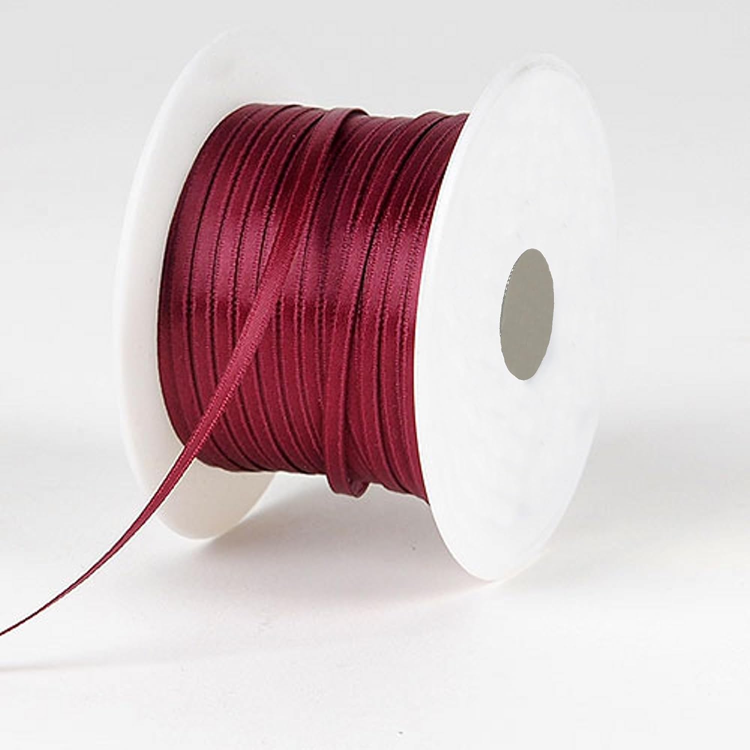 Party Favors Plus Burgundy Double Face Satin Ribbon 1/8in 100 Yards