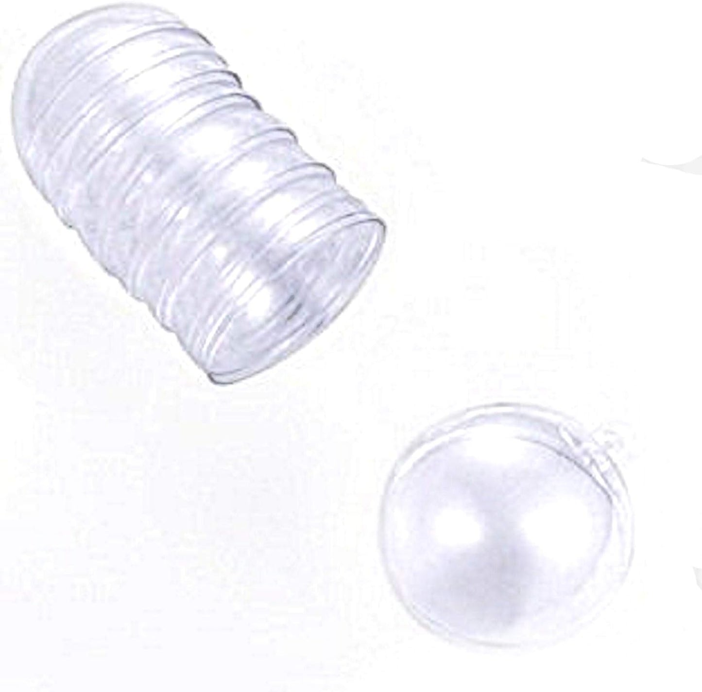 Party Favors Plus Clear Plastic Fillable Ball Ornaments 1.5 In 20 Pack