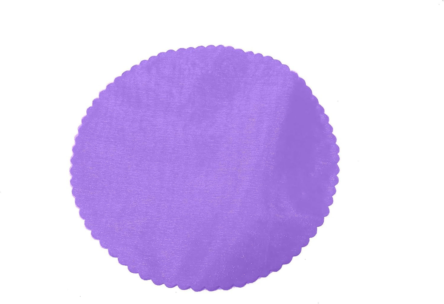 Party Favors Plus Lavender Organza Scalloped Circles 14in 50 Count
