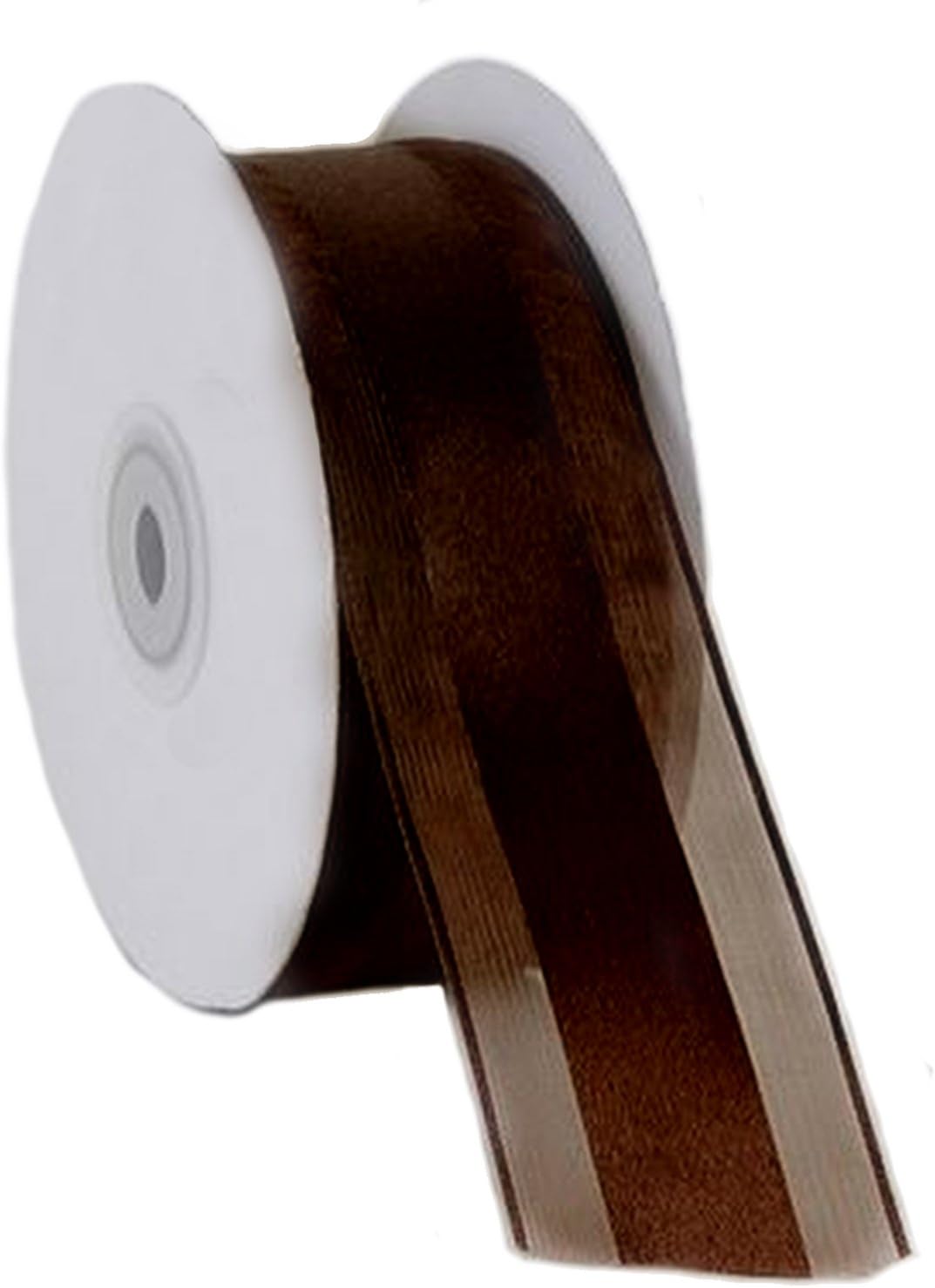 Party Favors Plus Dark Brown Organza and Satin Ribbon 1.5in 25 Yards
