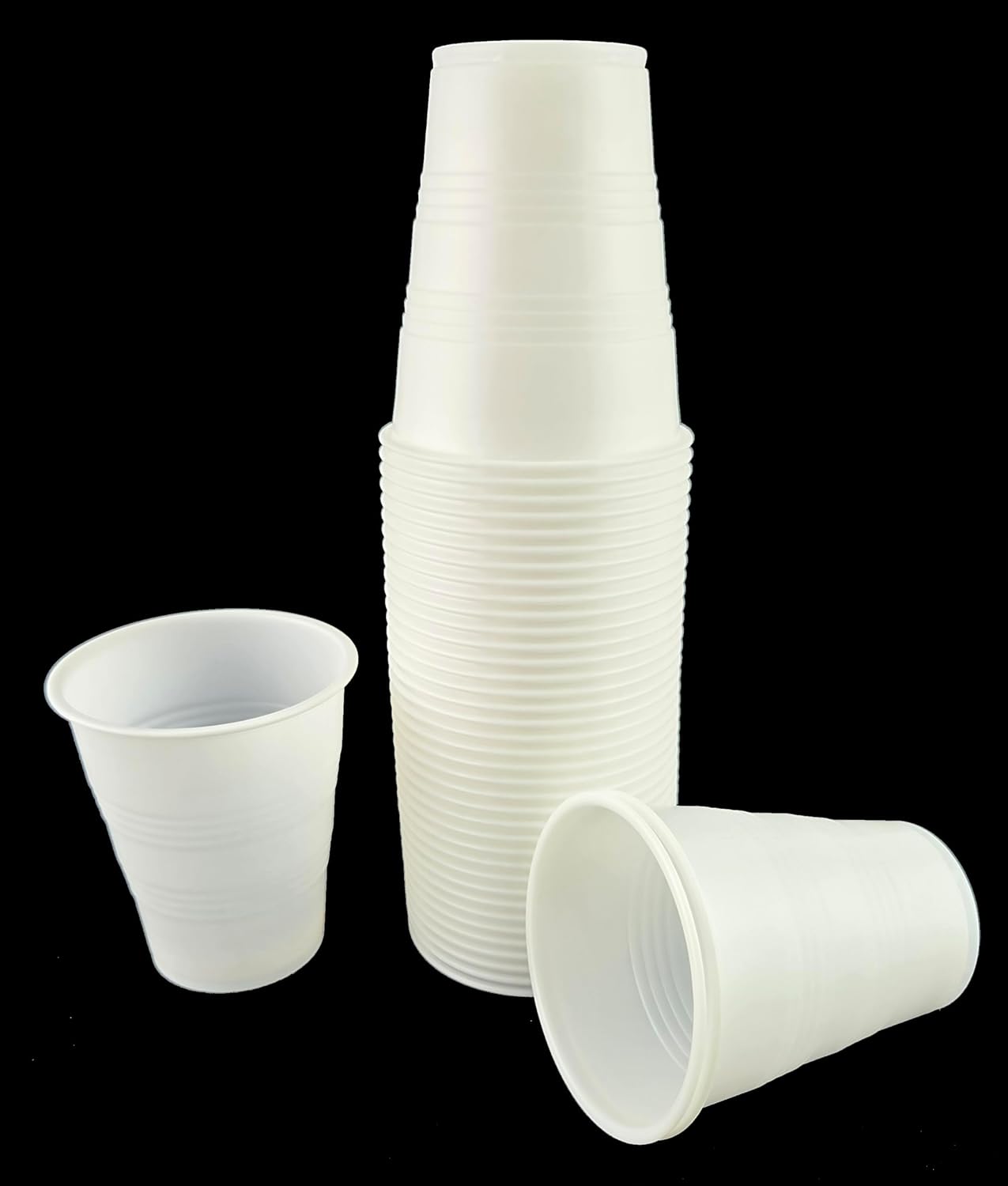 Party Favors Plus White Plastic Cups 7 oz 40 Count