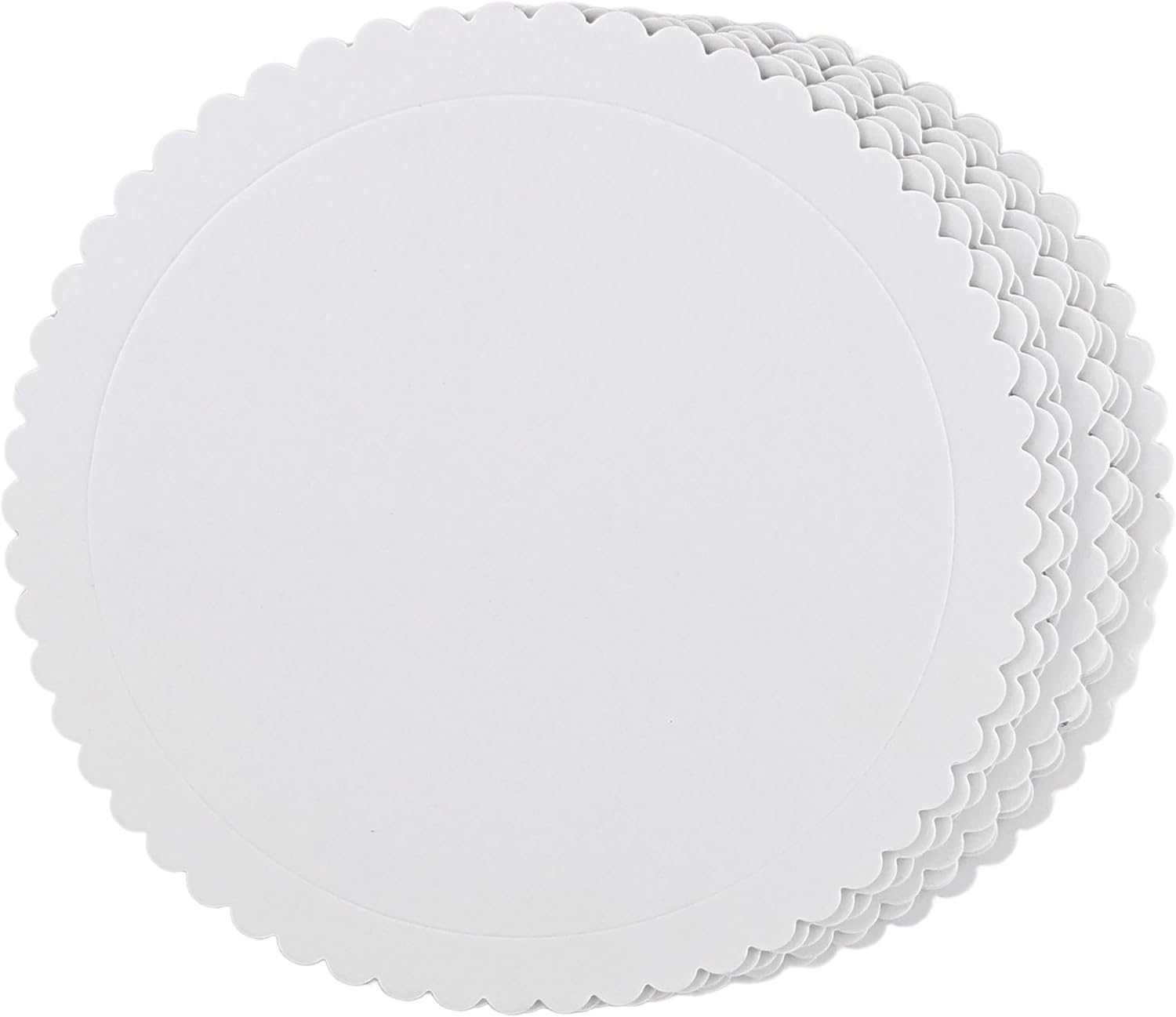 Party Favors Plus White Round Cake Boards Scalloped Edge Heavy Duty 12 Inch 5 Count