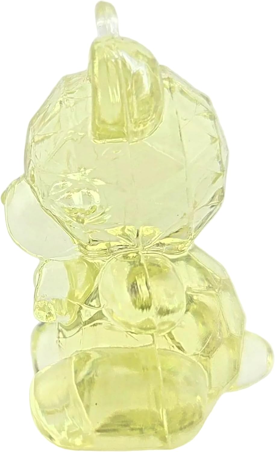 Crystal Transparent Baby Shower Bear Charms Yellow, 24 Pieces