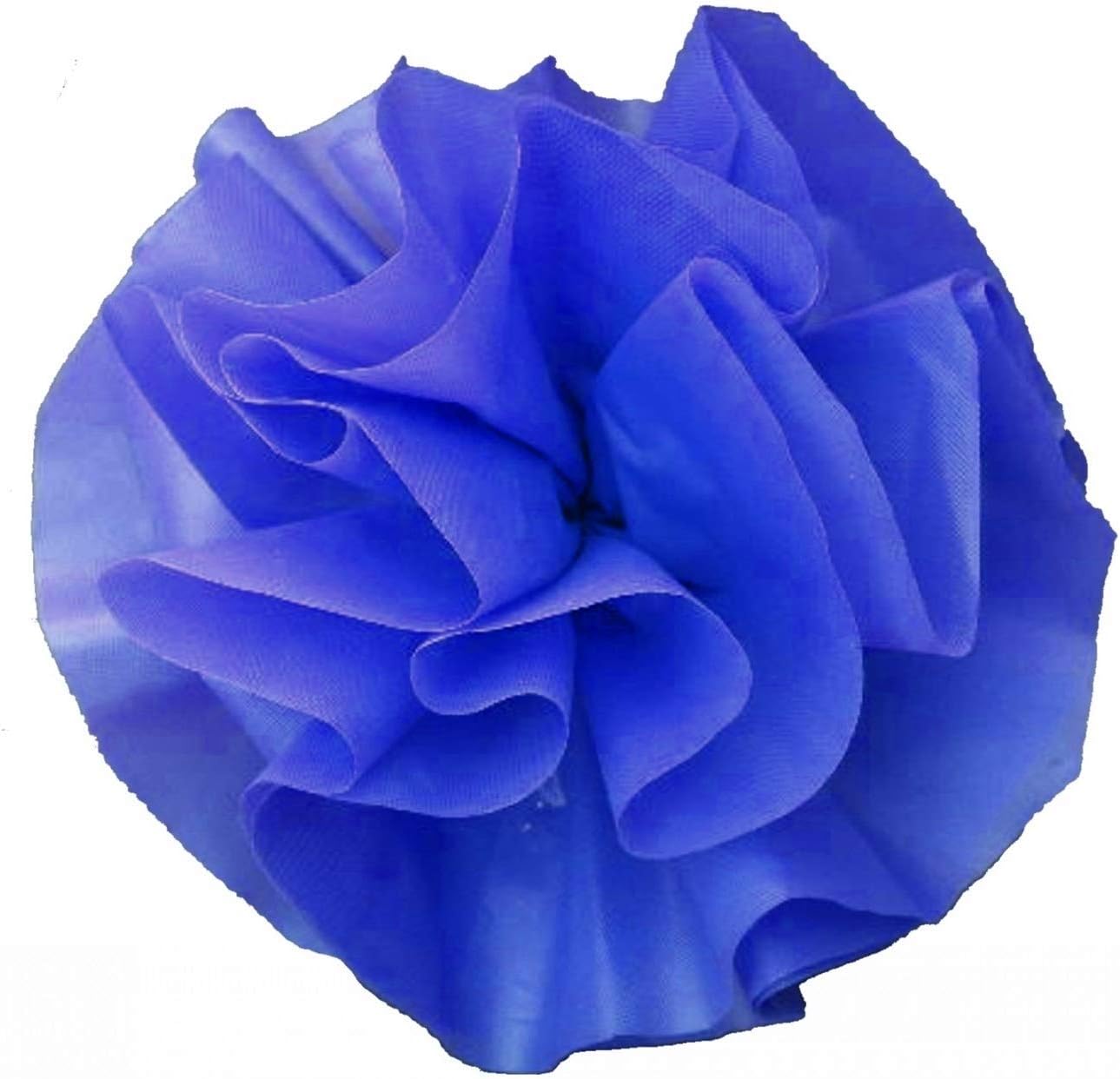 Party Favors Plus Royal Blue Plastic Deco-Puff Pom Flowers 12 Count