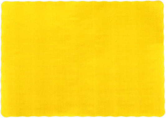 Party Favors Plus Harvest Yellow Paper Placemats Scalloped Edge 10x14 Inch 25 Count
