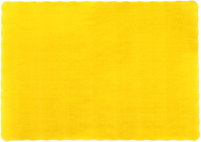 Party Favors Plus Harvest Yellow Paper Placemats Scalloped Edge 50 Count