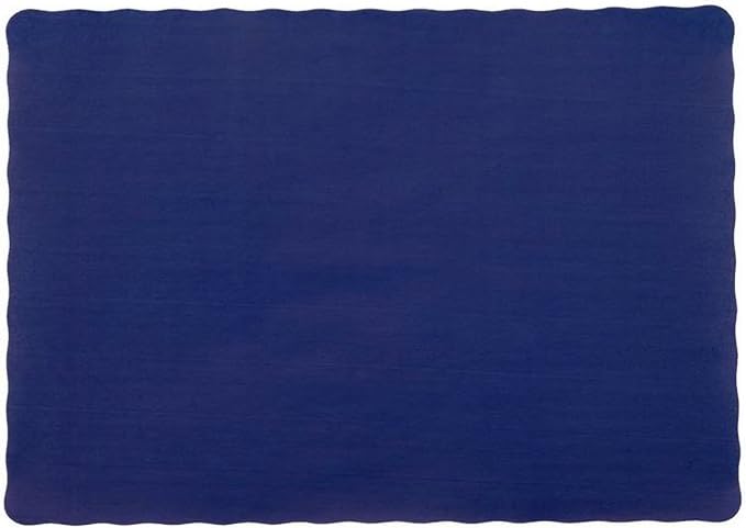 Party Favors Plus Navy Blue Paper Placemats Scalloped Edge 10x14 Inch 25 Count