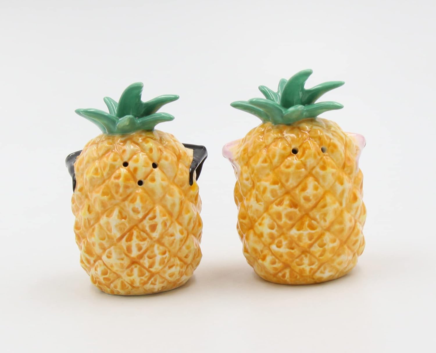 Cosmos Gifts Ceramic Pineapple with Sunglasses Salt & Pepper Shakers Set 3-5/8" H