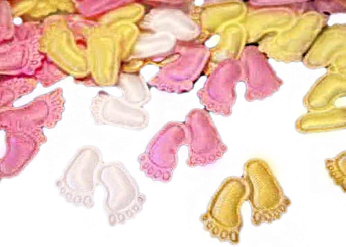 Party Favors Plus Baby Feet Padded Appliques Confetti 100 Count