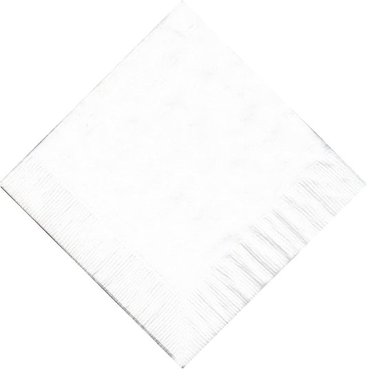 Party Favors Plus Beverage Cocktail Napkins White 600 Count