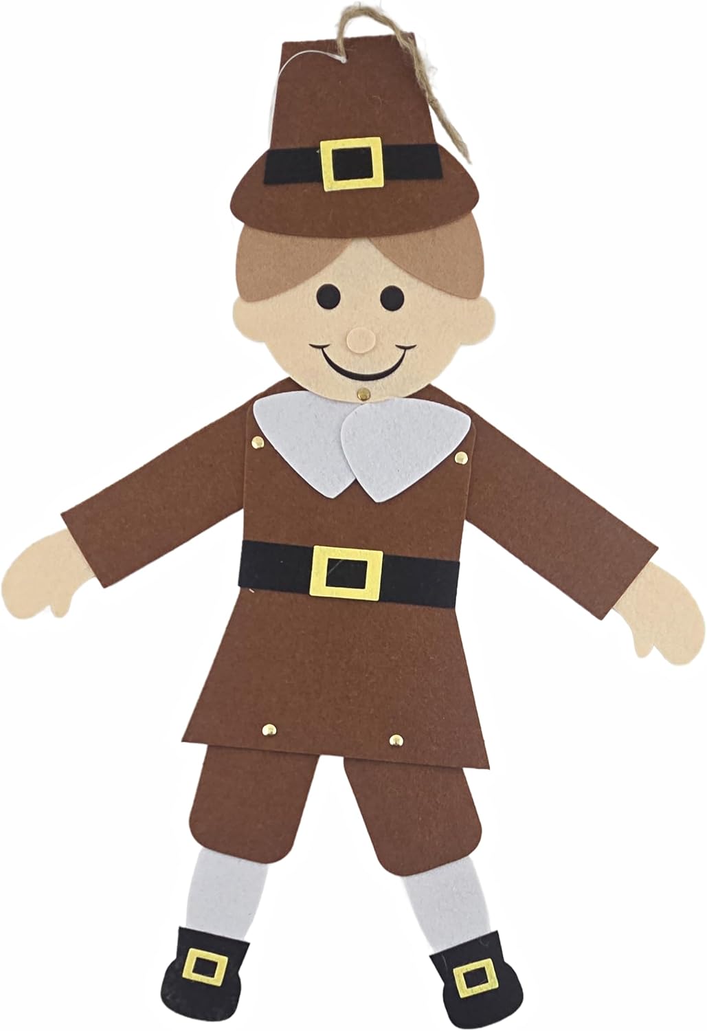 Harvest Pilgrim, Scarecrow and Turkey Jointed Felt Cutouts 19in.High - 3 pc. Set