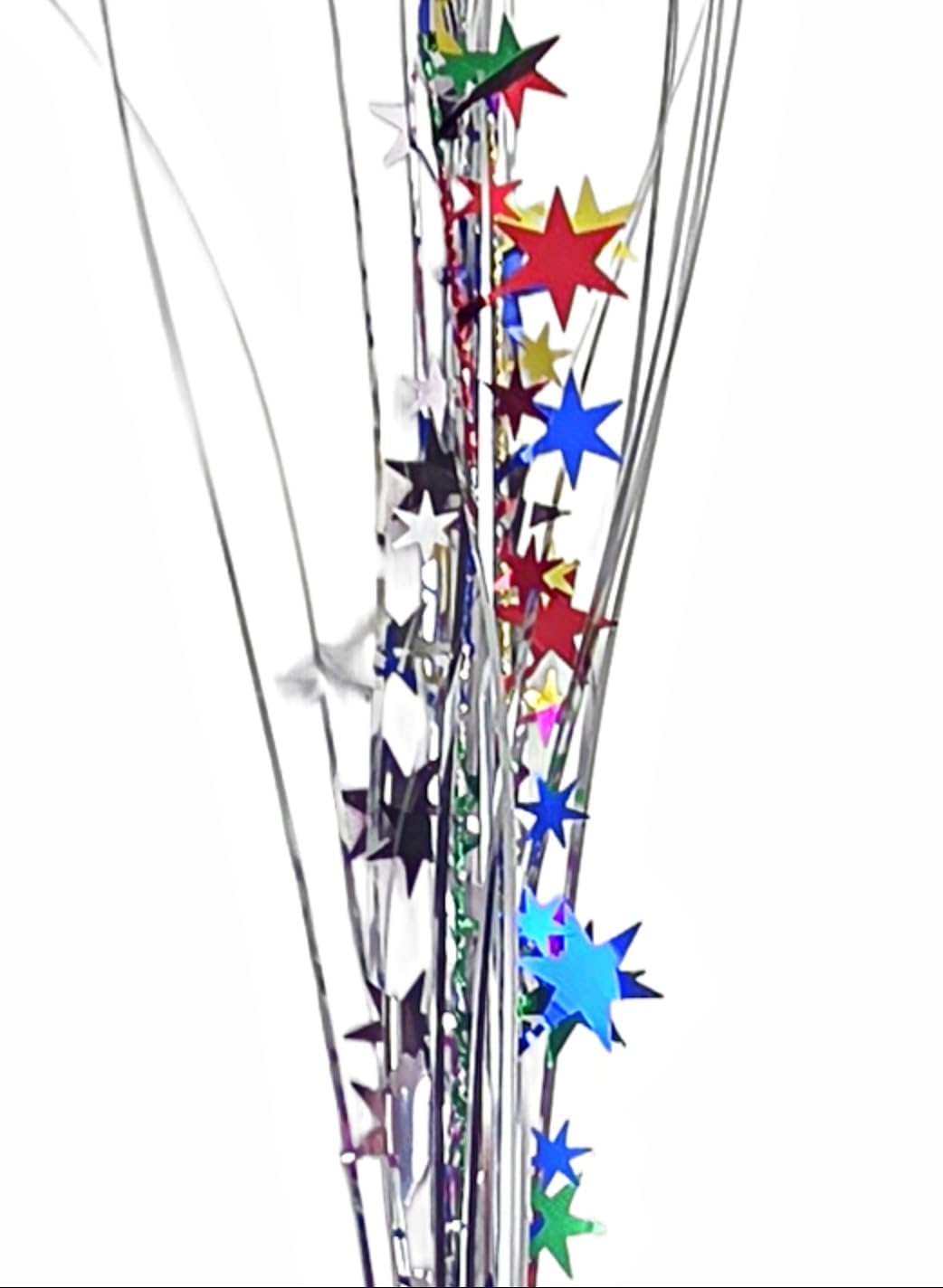 Multicolor Metallic Star Spray 21st Anniversary Decorations, 3 Pieces