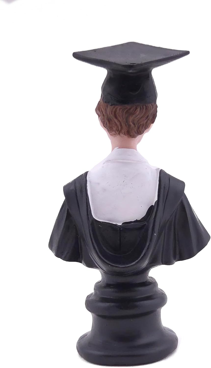 Party Favors Plus Polyresin Graduation Boy Bust Figurine Multicolor 4.75 Inch 2 Count