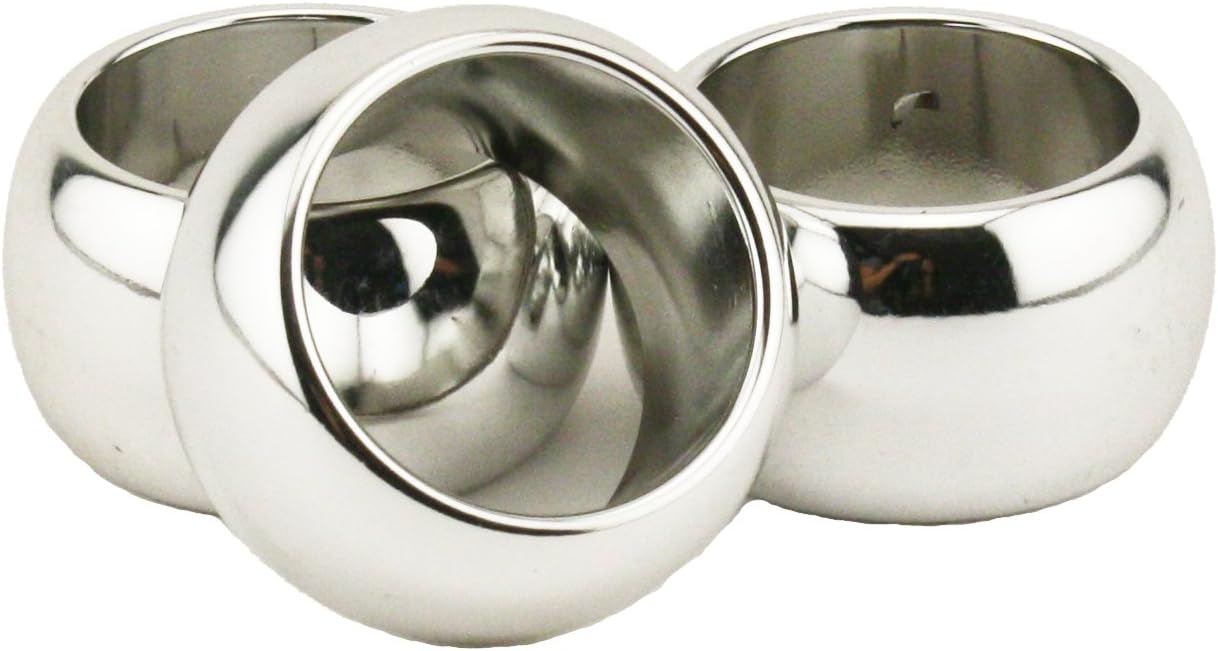 Party Favors Plus Silver Round Plastic Napkin Rings 6 Count
