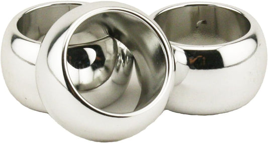 Party Favors Plus Silver Round Plastic Napkin Rings 6 Count