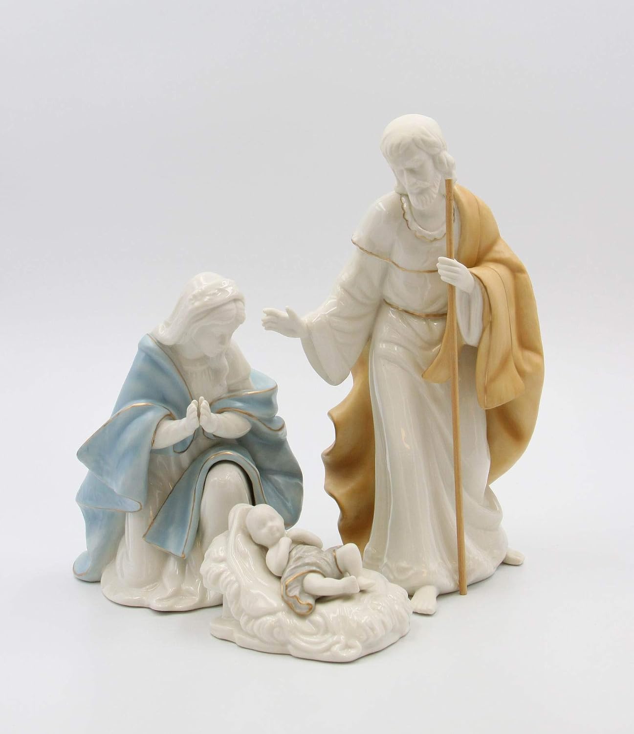 Cosmos Gifts Fine Porcelain Holy Family Nativity Set 10-1/2" H
