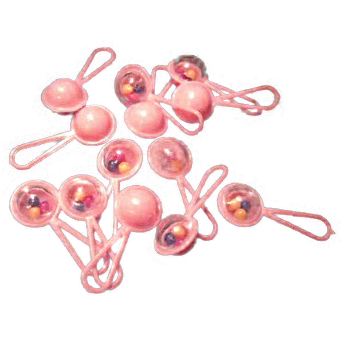 Party Favors Plus Mini Plastic Rattles with Beads 48 Count