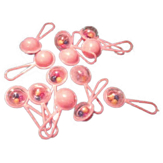 Party Favors Plus Mini Plastic Rattles with Beads 48 Count