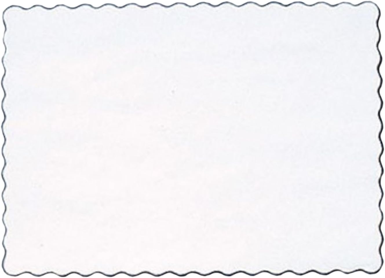 Party Favors Plus White Paper Placemats Scalloped Edge 10x14 Inch 50 Count