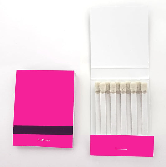 Party Favors Plus Hot Pink Matchbooks 1.5x4.375 Inch 20 Strikes 50 Count